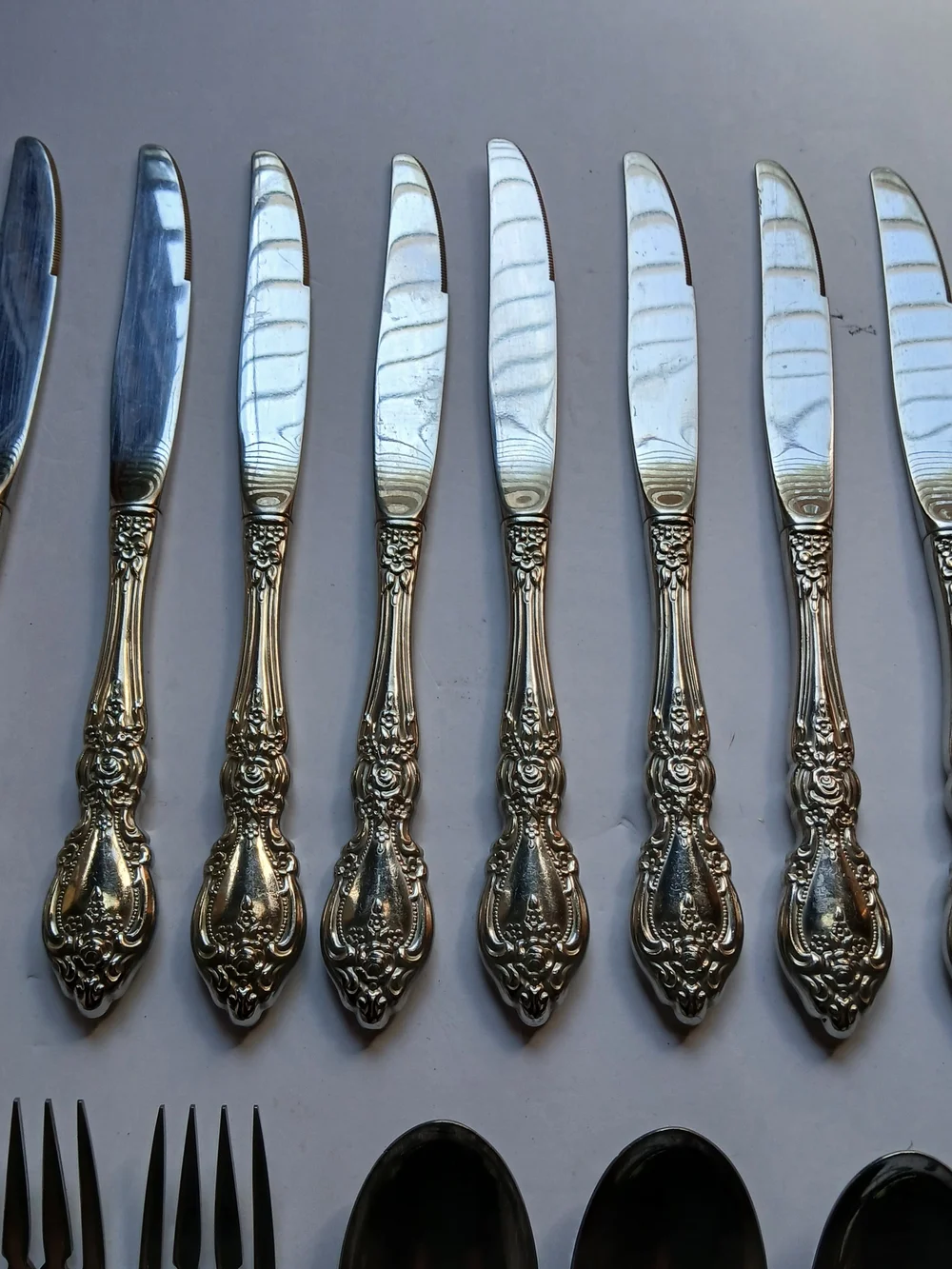 Oneida Wordsworth Glossy Stainless Flatware Silverware 17 Piece Discontinued Lot